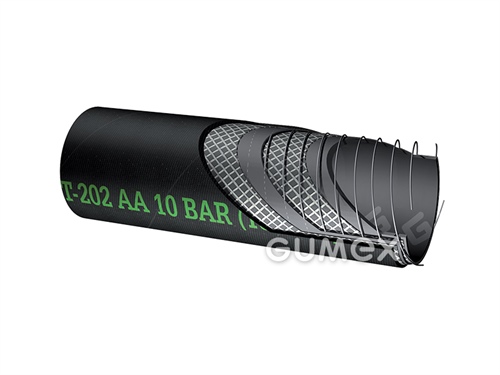 T202 AA,  25/36mm, 10bar/-1bar, EPDM/EPDM, Stahlspirale, -40°C/+100°C, schwarz, 